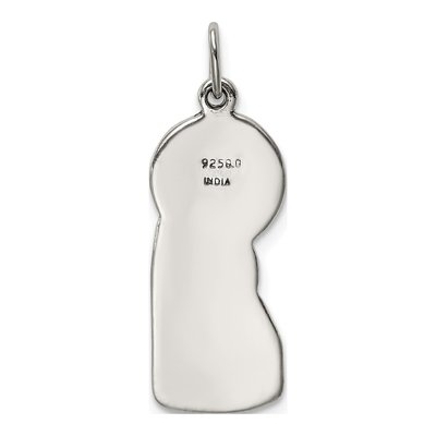 Sterling Silver Antiqued Blessed Mary Charm – view 5