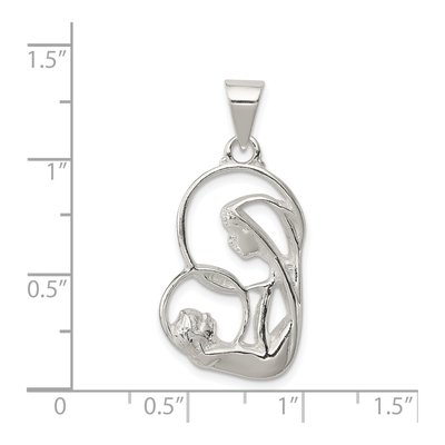 Sterling Silver Blessed Mary Child Jesus Charm – view 4