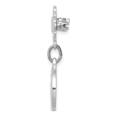 Sterling Silver Miraculous Medal Dangle Pin Brooch – view 3