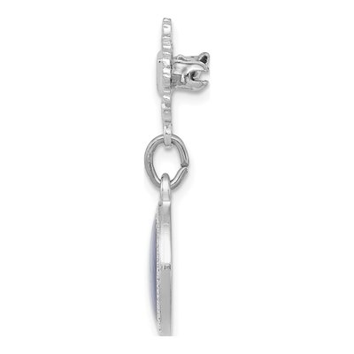 Sterling Silver Platinum-Plated Miraculous Medal Pin – view 3
