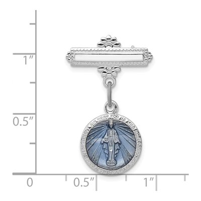 Sterling Silver Miraculous Medal Pin – view 4