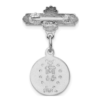 Sterling Silver Miraculous Medal Pin – view 5