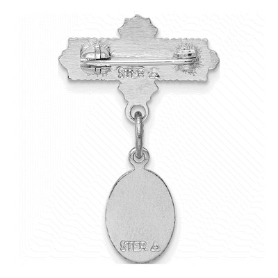 Sterling Silver Saint Christopher Medal Pin – view 5
