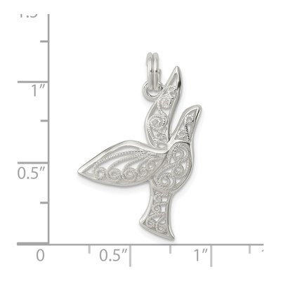 Sterling Silver Filigree Holy Spirit Charm – view 4