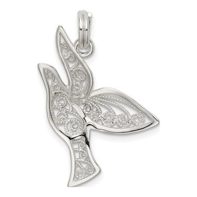 Sterling Silver Filigree Holy Spirit Charm – view 5