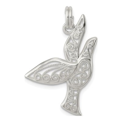 Sterling Silver Filigree Holy Spirit Charm