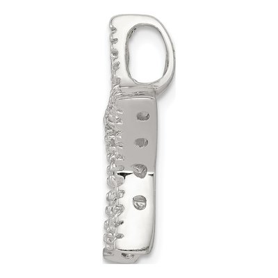 Sterling Silver CZ Star Slide Pendant – view 3