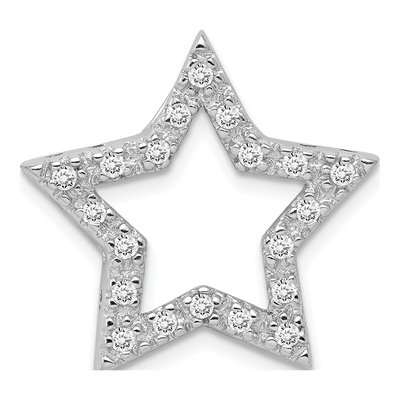 Sterling Silver CZ Star Slide Pendant