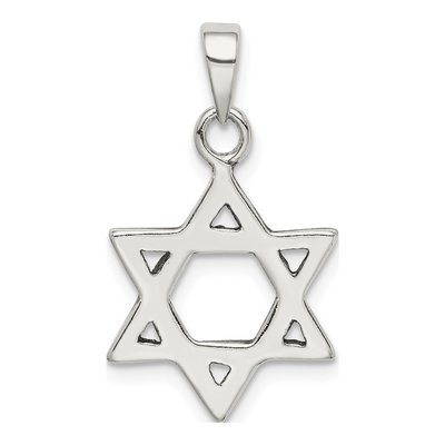 Sterling Silver Antiqued Star of David Charm – view 5