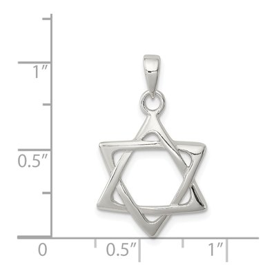 Sterling Silver Star of David Pendant – view 4