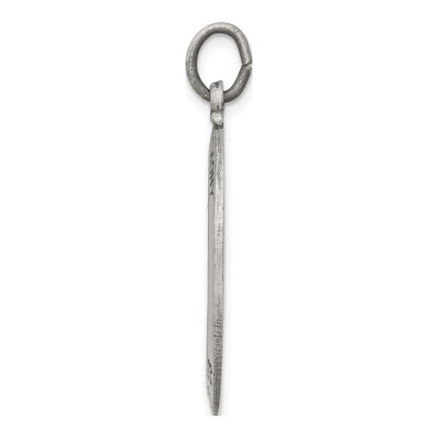 Sterling Silver Antiqued Saint Anthony Medal Pendant – view 3