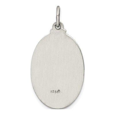 Sterling Silver Antiqued Saint Anthony Medal Pendant – view 5