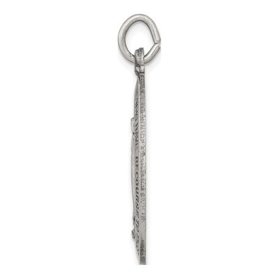 Sterling Silver Antiqued Miraculous Medal Pendant – view 3
