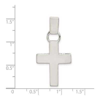 Sterling Silver Hammered Latin Cross Pendant – view 4
