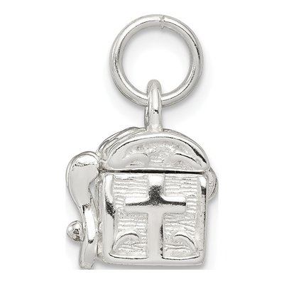 Sterling Silver Cross Prayer Box Pendant – view 2