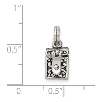 Sterling Silver Antiqued Angel Prayer Box Charm – view 4