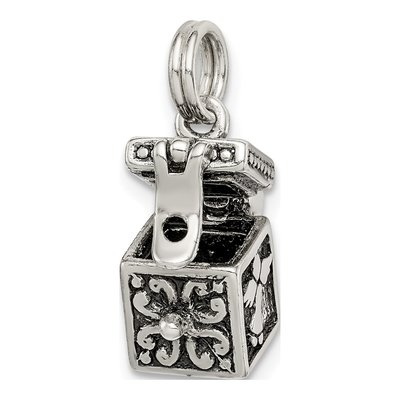 Sterling Silver Antiqued Angel Prayer Box Charm – view 6