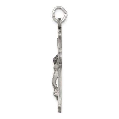Sterling Silver Antiqued INRI Crucifix Pendant – view 3