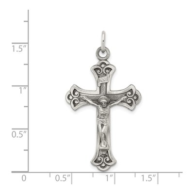 Sterling Silver Antiqued INRI Crucifix Pendant – view 4