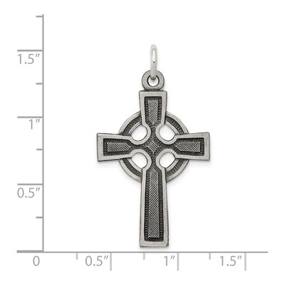 Sterling Silver Antiqued Celtic Cross Charm – view 5
