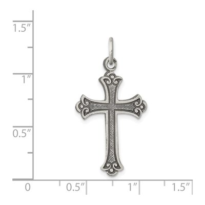 Sterling Silver Antiqued Cross Pendant – view 4
