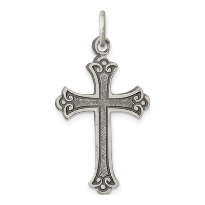 Sterling Silver Antiqued Cross Pendant