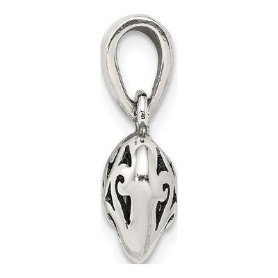 Sterling Silver Antique Puff Heart Charm – view 3