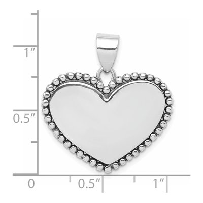 Sterling Silver Heart Pendant – view 4