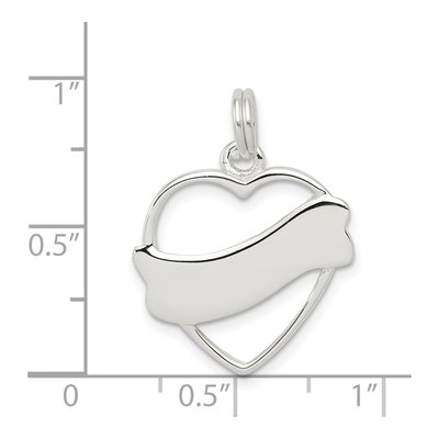 Sterling Silver Heart Pendant – view 4