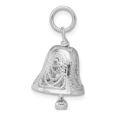 Sterling Silver Filigree Bell Charm – view 3