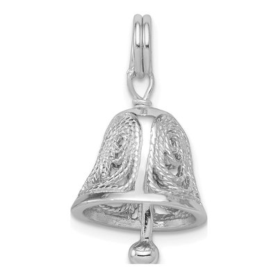 Sterling Silver Filigree Bell Charm