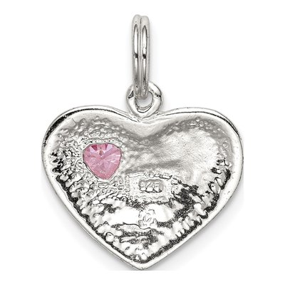 Sterling Silver CZ 'big Sis' Heart Pendant – view 4