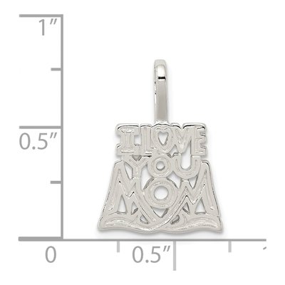 Sterling Silver 'i Love You Mom' Pendant – view 4
