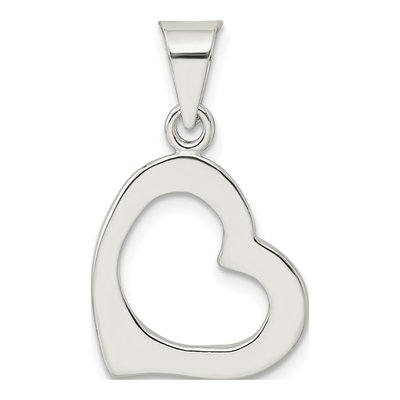 Sterling Silver Open Heart Pendant – view 5