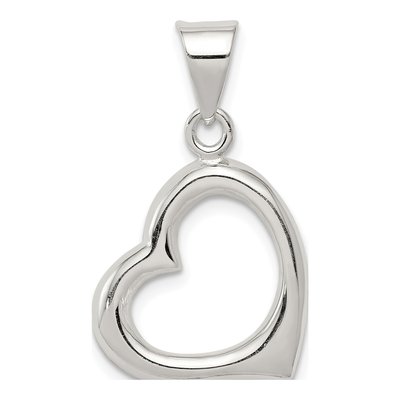 Sterling Silver Open Heart Pendant
