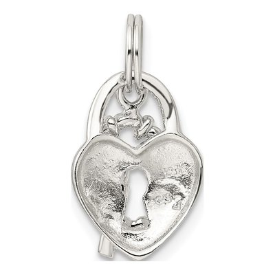 Sterling Silver Heart Key Pendant – view 4
