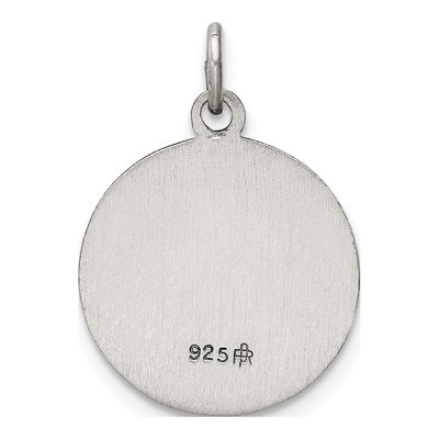 Sterling Silver Antiqued St Christopher Medal Pendant – view 5