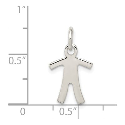 Sterling Silver Boy Pendant – view 4