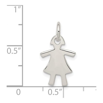 Sterling Silver Girl Pendant – view 4