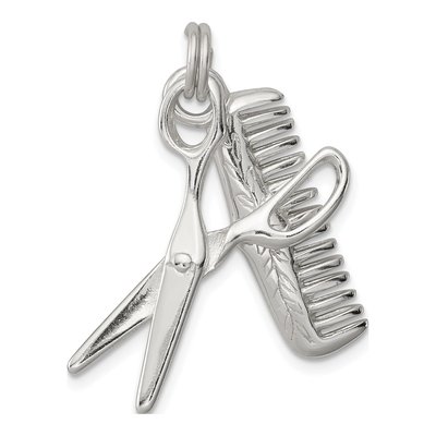 Sterling Silver Comb Scissor Pendant – view 5