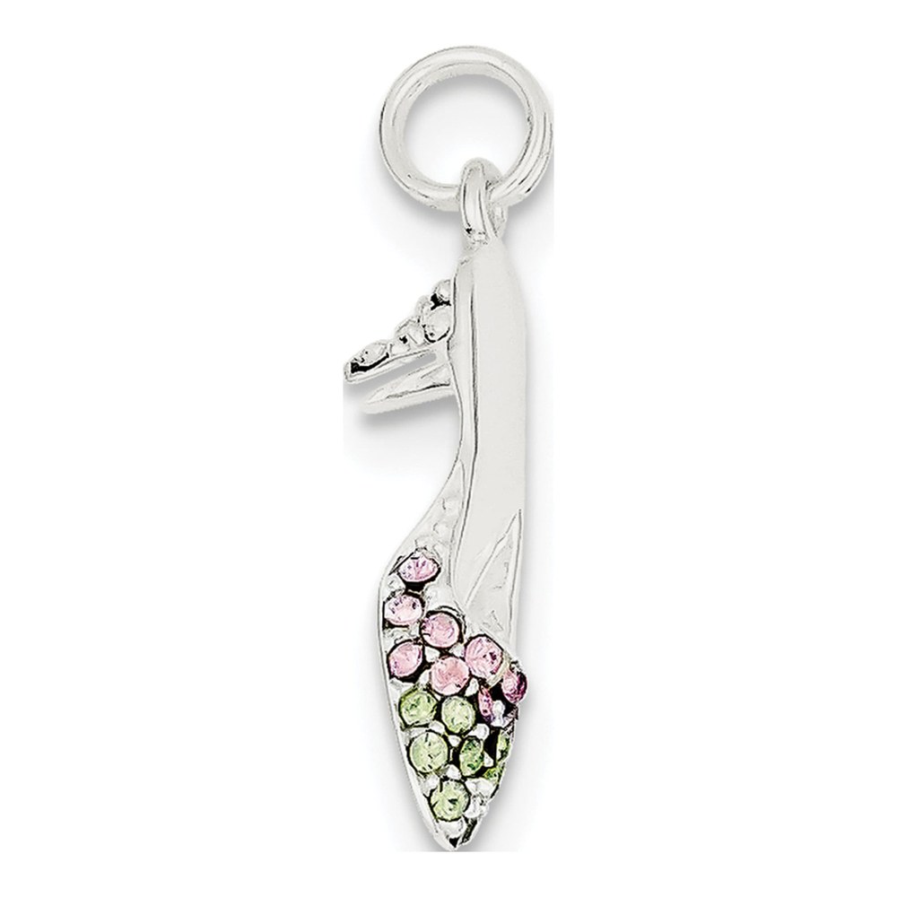Sterling Silver CZ High Heel Charm