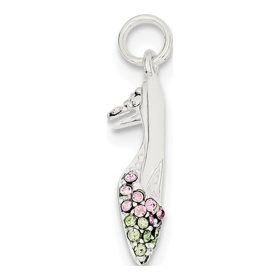 Sterling Silver CZ High Heel Charm