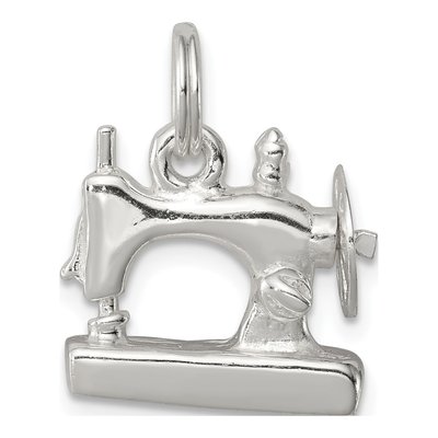 Sterling Silver Sewing Machine Pendant