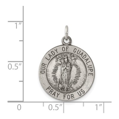 Sterling Silver Our of Guadalupe Medal Pendant – view 4