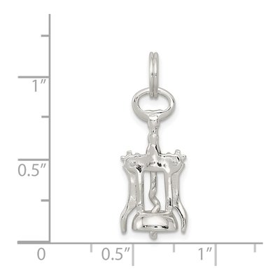 Sterling Silver Wine Bottle Opener Pendant – view 4