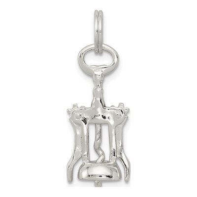 Sterling Silver Wine Bottle Opener Pendant