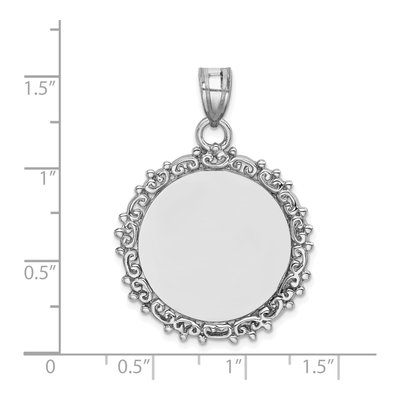 Sterling Silver Round Pendant – view 5