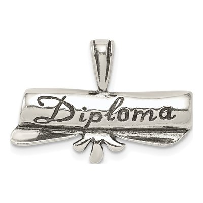 Sterling Silver Diploma Pendant