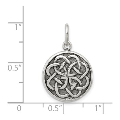 Sterling Silver Antiqued Celtic Knot Pendant – view 4