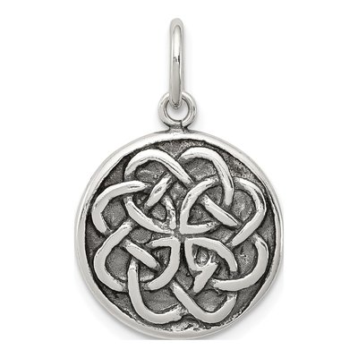 Sterling Silver Antiqued Celtic Knot Pendant